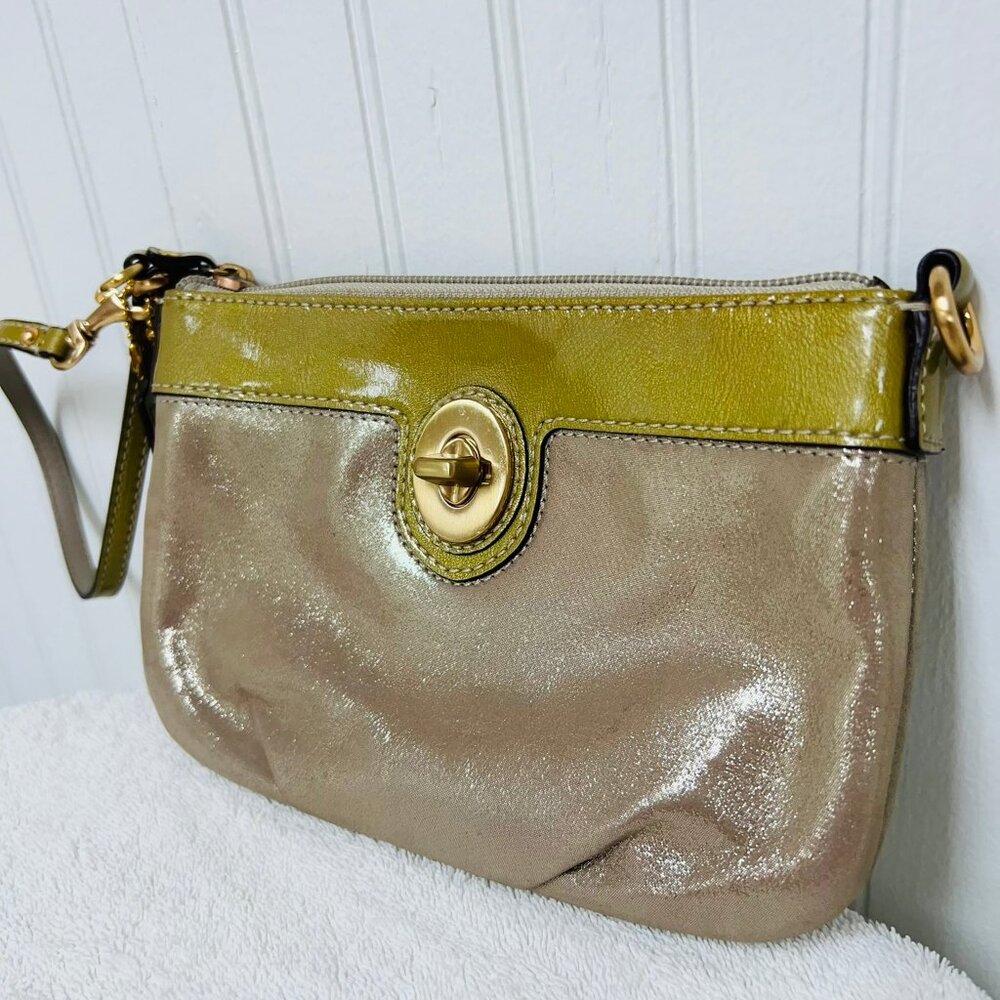 Coach Shiny Gold Wristlet Purse